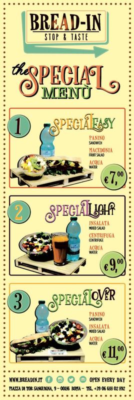 Bread-In menu speciale