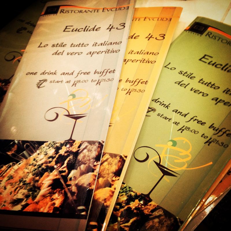 Euclide 43 brochure aperitivo