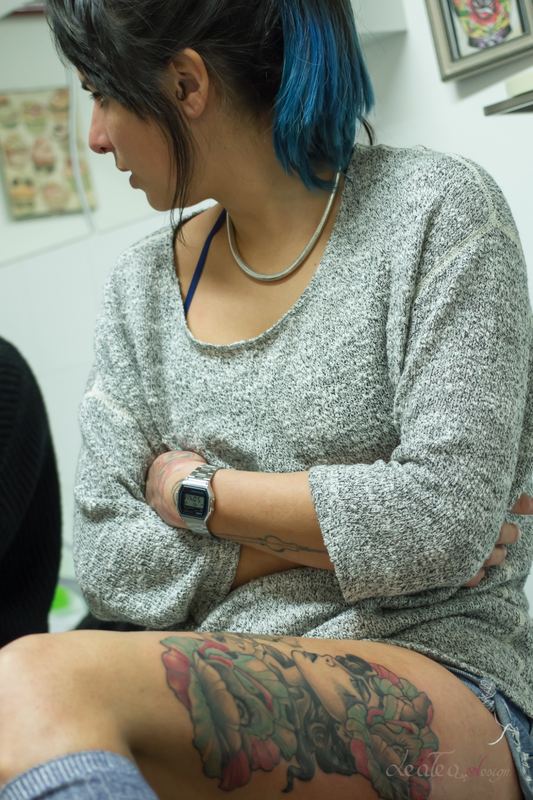 Tattoo - ragazza capelli blu